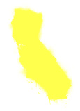 Discover California Graffiti State Outline Map Yellow T-Shirts
