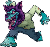 Discover Wolf zombie werewolf wild creature purple monster T-Shirts