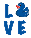 Discover Love rubber ducks - blue duck in love T-Shirts