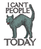 Discover I Can't People Today Funny Introvert Cat Lovers T-Shirts