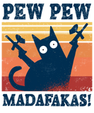 Discover Paintball Cat Pew Pew Madafakas Crazy Cat Arrow T-Shirts