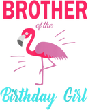 Discover Brother Of The Birthday Girl Flamingo Birthday Mat T-Shirts