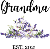Discover Grandma Est 2021 Lavender Floral Grandma Gift T-Shirts