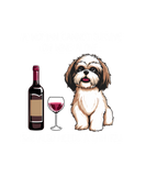 Discover Shih Tzu and wine Funny Dog Fitted V-Neck T-Shirts