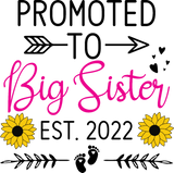 Discover Promoted To Big Sister Est 2022 Sunflower T-Shirts