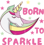 Discover Pink Born to Sparkle Unicorn T-Shirts