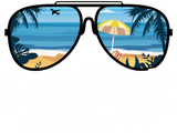 Discover Teacher Off Duty Sunglasses Palm Tree Beach Sunset T-Shirts