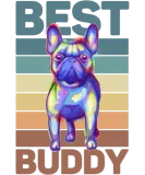 Discover French Frenchie Bulldog Best Buddy Cute Vintage T-Shirts