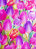 Discover Watercolor Floral with Pink and Purple Tulips T-Shirts