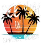 Discover Sunset Beach retro vintage family surfer souvenir T-Shirts
