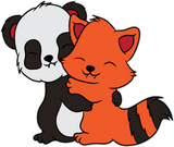 Discover Adorable Red Panda Hugging Panda Kawaii Cute T-Shirts