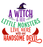 Discover A Witch And Her Little Monsters Halloween T-Shirts