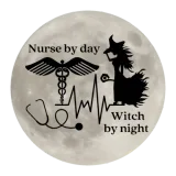 Discover Nurse by day witch by night, full moon design T-Shirts