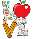 Discover LOVE Teacher Life Apple Pencil Teacher Appreciatio T-Shirts