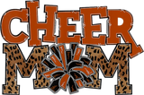 Discover Cheer Mom Leopard with Orange T-Shirts