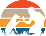 Discover Dog Dad High Five Retro Sunset cutout 05222021