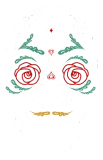 Discover Sugar Skull with Flower Eyes_ Colorful skull T-Shirts