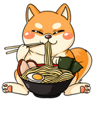 Discover Shiba Inu Dog Ramen Japanese Noodle Soup T-Shirts