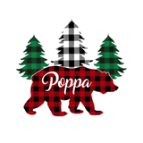 Discover Poppa Bear Buffalo Plaid Family Pajama Christmas T-Shirts