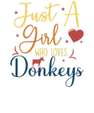 Discover Just A Girl Who Loves Donkeys Cute Donkey Farmer T-Shirts