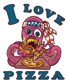 Discover Octopus I Love Pizza | Pizza lovers Pizzaria Foods T-Shirts