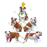 Discover Bulldog Christmas Tree Funny Xmas Dog Lover Gift T-Shirts