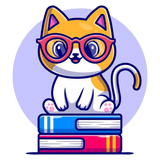 Discover Cute cat sitting on book stack T-Shirts
