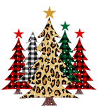 Discover Merry Christmas Trees with Buffalo Plaid Leopard T-Shirts