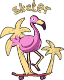 Discover Skater Flamingo T-Shirts