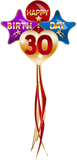 Discover Happy Birthday 30 Balloon Tie