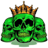 Discover King Family Skull Green T-Shirts