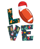 Discover Love Christmas American Football Santa Hat Xmas T-Shirts