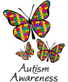 Discover Autism Awareness Butterfly