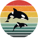 Discover Orca Family Vintage Retro Art Killer Whale Family T-Shirts