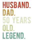 Discover Husband Dad 50th Birthday Gift 50 Years old Father T-Shirts