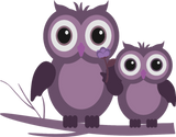 Discover two owls purple plum lilac T-Shirts