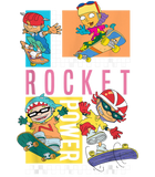 Discover Checkerboard Rocket Power Grid Design 1653 T-Shirts