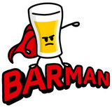 Discover Barman, vintage superhero comic barkeeper beer pun T-Shirts
