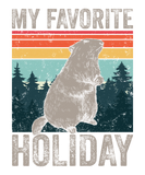 Discover My Favorite Holiday Ground Hog Funny Retro Vintage T-Shirts