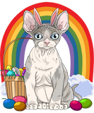 Discover Devon Rex Cat Happy Easter Eggs Bunny T-Shirts