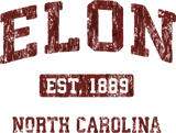 Discover Elon North Carolina Nc Vintage Athletic Sports Des T-Shirts