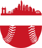 Discover Vintage Cincinnati Baseball Skyline Ohio Retro Red T-Shirts