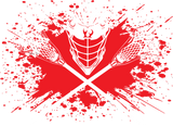 Discover Boys Lacrosse Sticks Crossed Lax Red Black White T-Shirts