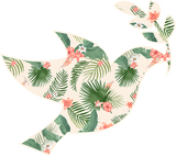 Discover Dove Flower Girl Print Floral Pigeon Hawaiian