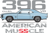 Discover American Muscle Glacier Blue T-Shirts