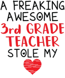 Discover 3rd Grade Teacher Valentines Funny Red Heart T-Shirts