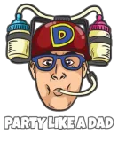 Discover Party Like A Dad Baby Bottle Drinking Helmet T-Shirts