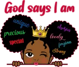 Discover Black History Month God Says I Am Afro Girls T-Shirts