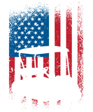 Discover American flag Golf cart design golfer and caddie