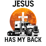 Discover Jesus Has My Back Trucker T-Shirts, Trucking T-Shirts, T